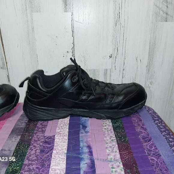 Red Wing Black Leather Work Shoes 8337 Men's s Size 12 Aluminum Toe - Picture 4 of 13